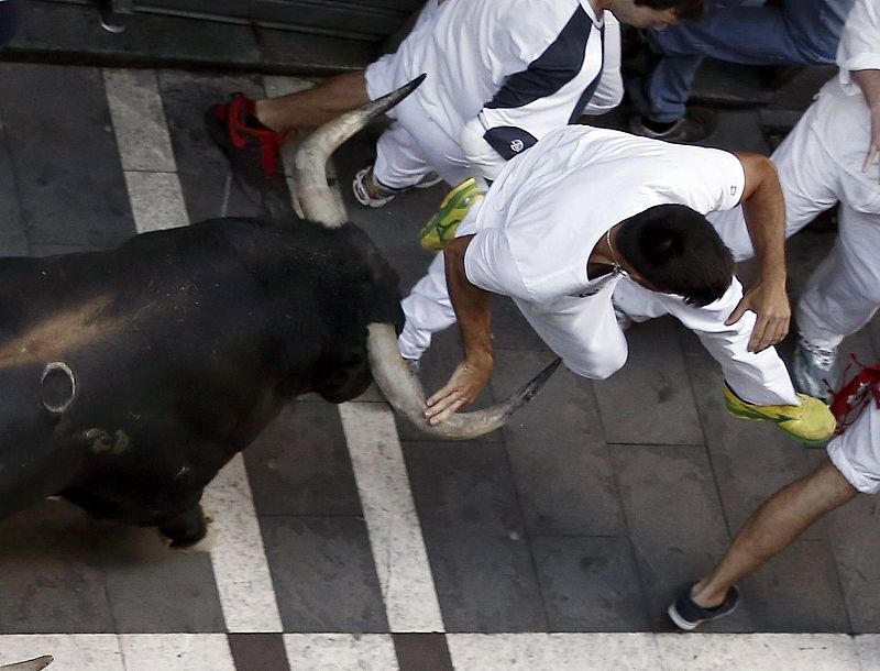 Los mozos han podido lucirse en el tercer encierro de San Fermín
