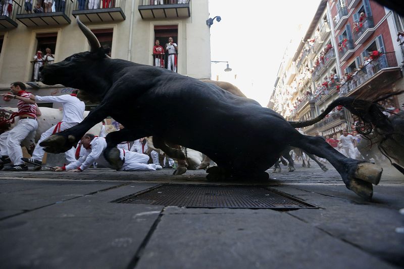 El penúltimo encierro de San Fermín 2015 ha sido muy veloz
