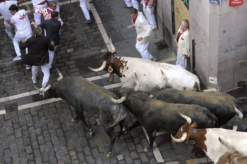 Los corredores han podido lucirse en el último encierro de San Fermín 2015