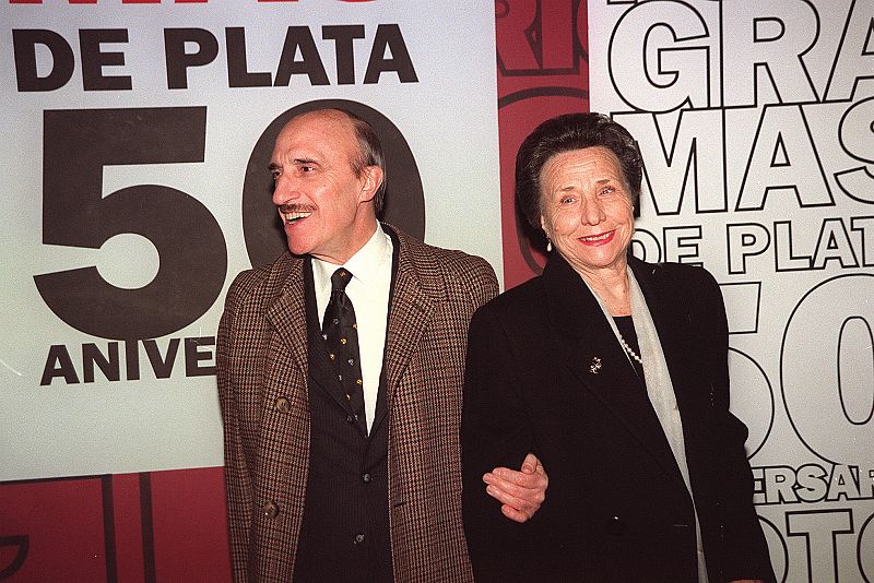 El actor José Sazatornil y su esposa Carmen Serrano antes de la entrega de los premios Fotogramas de Plata