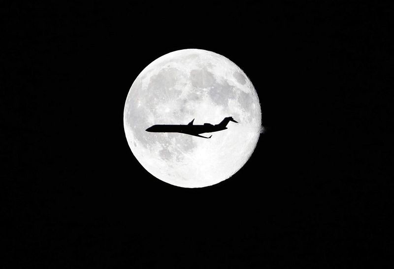 Blue moon over New York