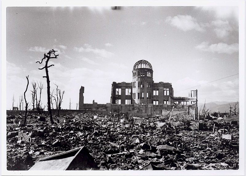 Zona bajo el epicentro de la explosión atómica que destruyó Hiroshima