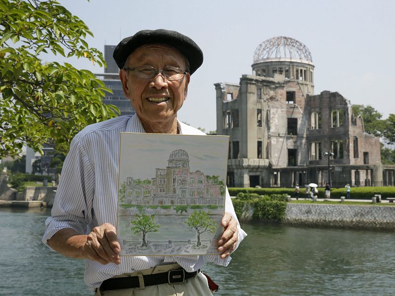 Hiroshi Hara, 83 años, superviviente de la bomba atómica en Hiroshima