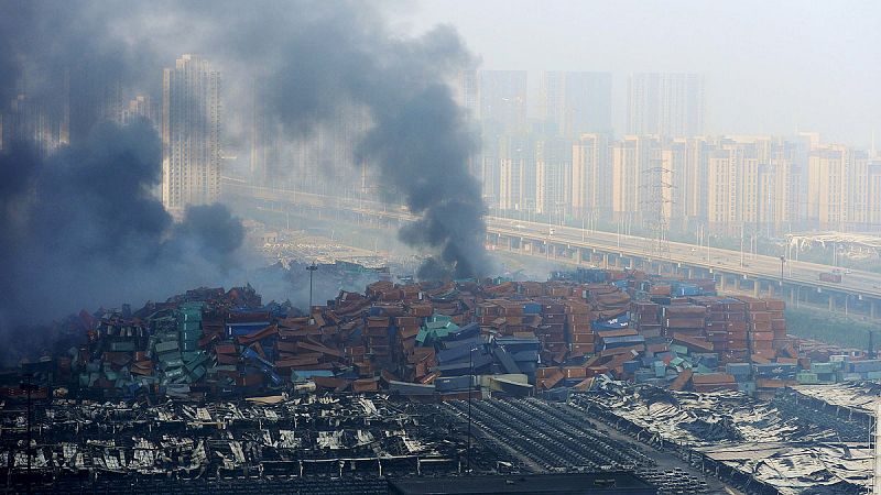 La explosión ha sacudido el distrito comercial de Binhai