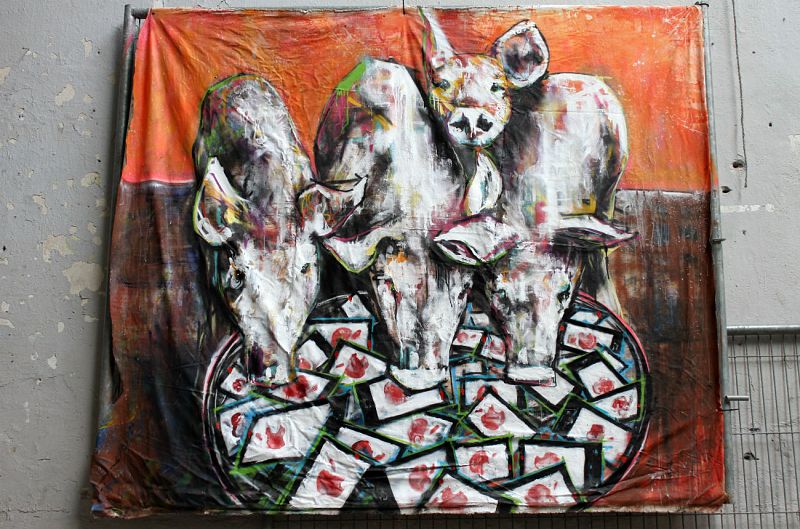 Social Breeding (ZErdos). Obra de Ze Carrión de la exposición 'Solos' en La Neomudéjar.