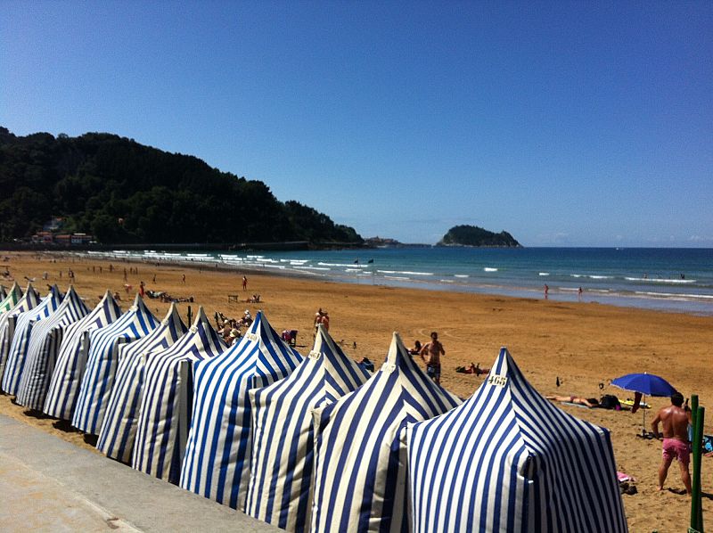 Playa de Zarauz (Zarauz, Guipúzcoa).