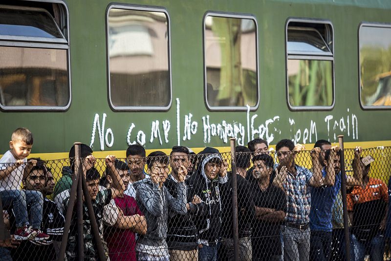 No quieren ir al campo de refugiados, sino viajar a Alemania