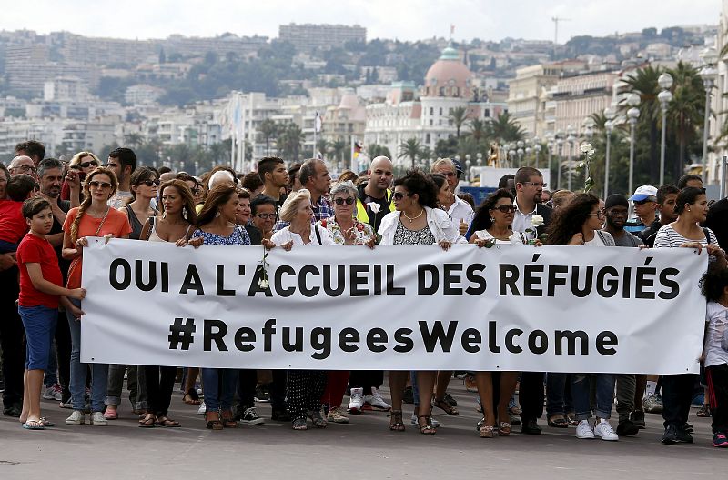 Una gran manifestación en Niza, Francia