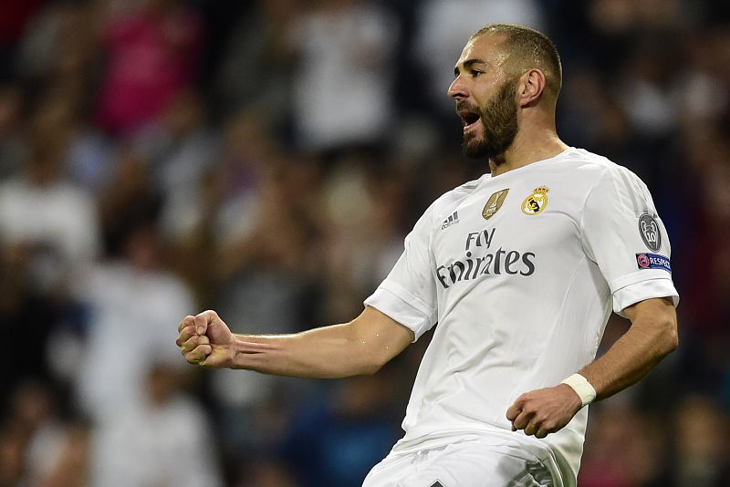 El francés Karim Benzema anotó el 1-0 del Madrid al aprovechar un rechace del portero del Shakhtar