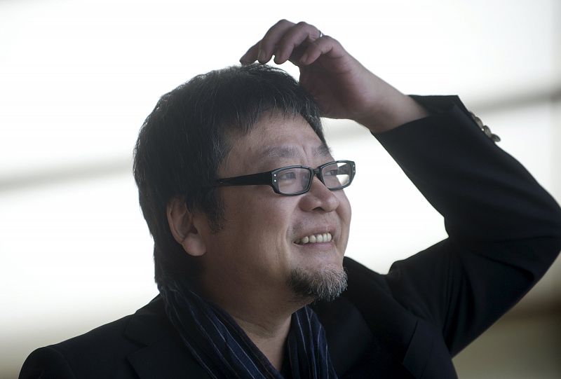 Japanese film director and animator Mamoru Hosoda poses during a photocall to promote his animated feature film "The Boy and the Beast" in San Sebastian