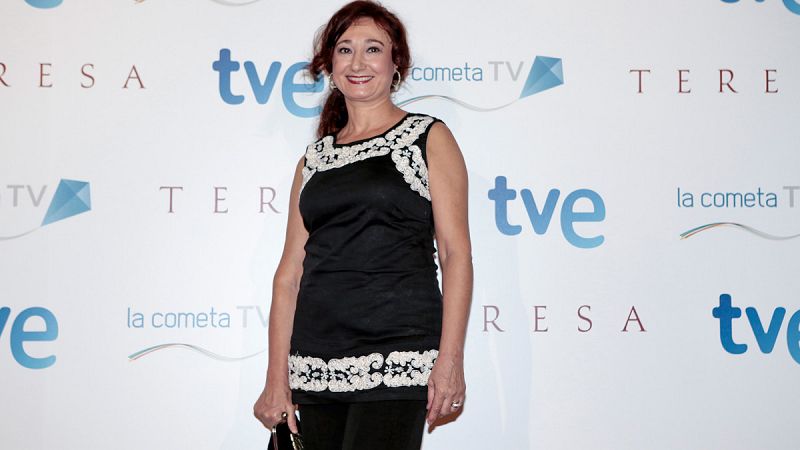 La actriz Maite Gil posa antes del estreno de 'Teresa' en San Sebastián.