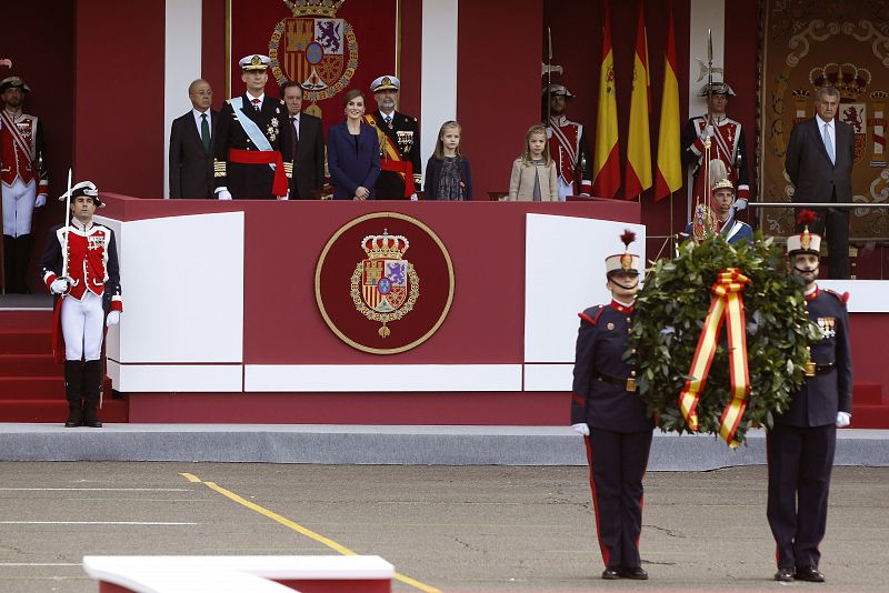 Los reyes durante el acto de homenaje a los que dieron su vida por España.