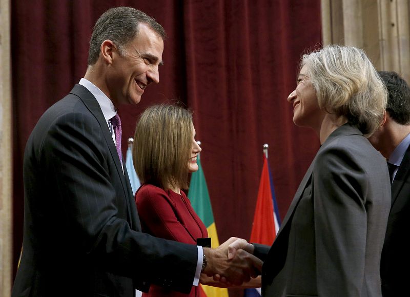 REYES RECIBEN EN AUDIENCIA A LOS GANADORES DE LOS PREMIOS PRINCESA DE ASTURIAS 2015