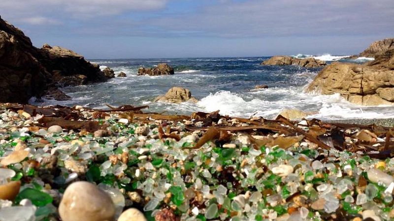 "Playa Cristales", en el "Concello" de Laxe,