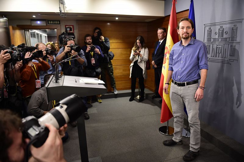 Tanto Rivera como Iglesias han comparecido en la Moncloa para informar del desarrollo de sus respectivos encuentros con el jefe del Ejecutivo