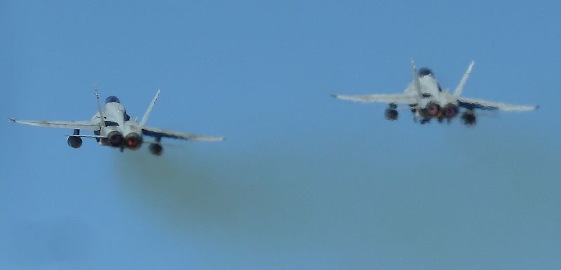 Despegue de F-18 en Base Aérea Zaragoza