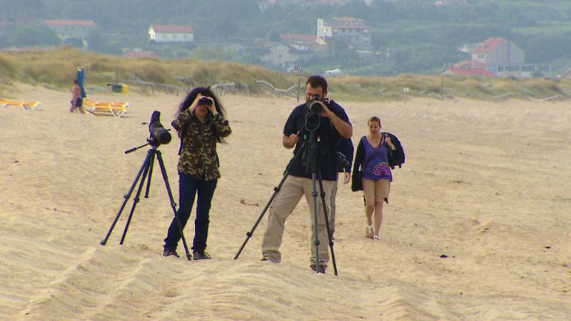 Equipo local de SEO Pontevedra en jornada de control del chorlitejo patinegro.