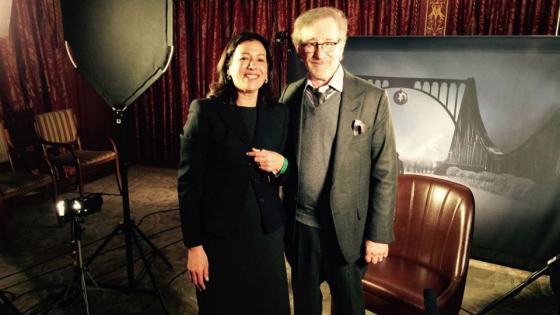 Angela Rodicio con Steven Spielberg
