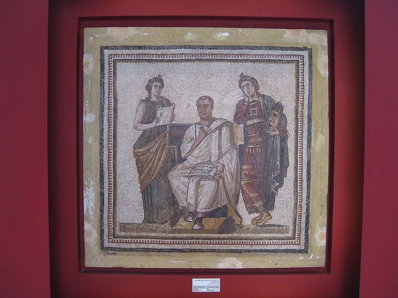 Mosaico de Virgilio, poeta romano autor de la 'Eneida' (Museo Nacional del Bardo).