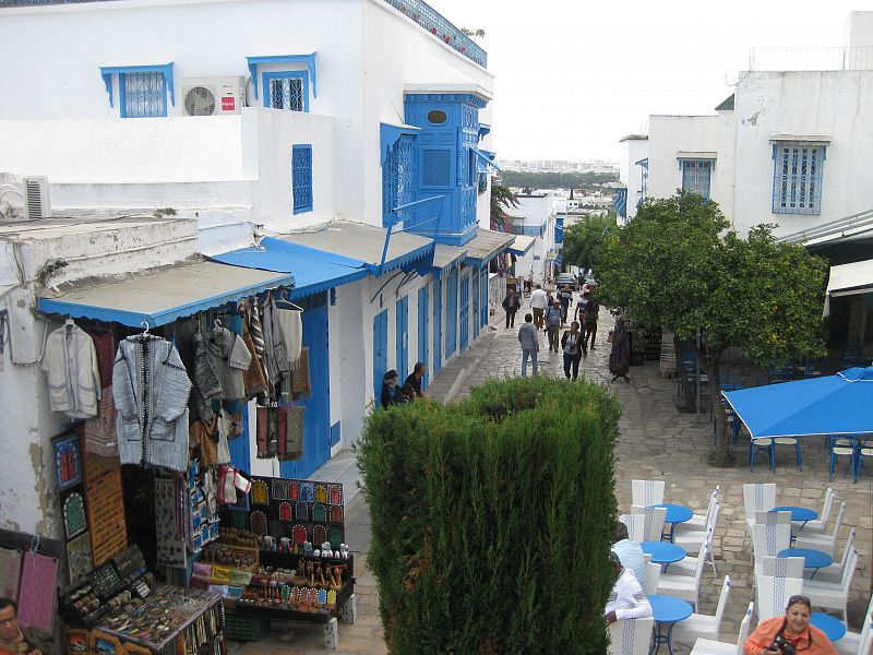 Calle peatonal de Sidi Bou Said.