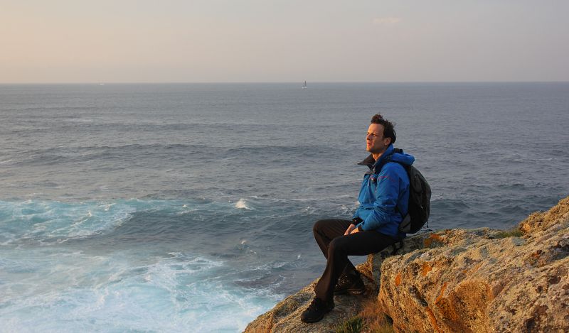 El atardecer en el faro de Laxe