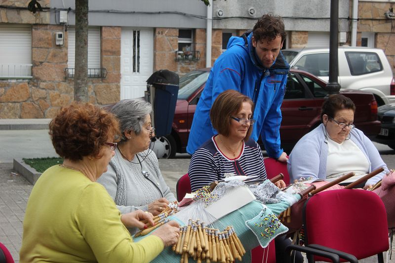 Con las palilleiras de Camariñas