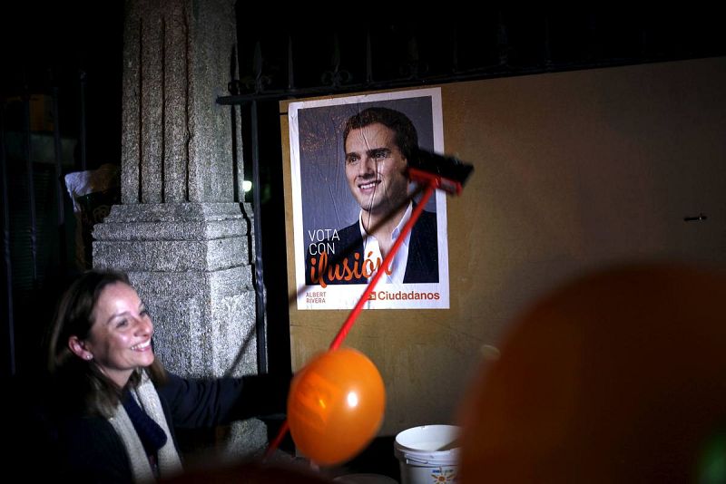 El cartel electoral del candidato de Ciudadanos, Albert Rivera. 