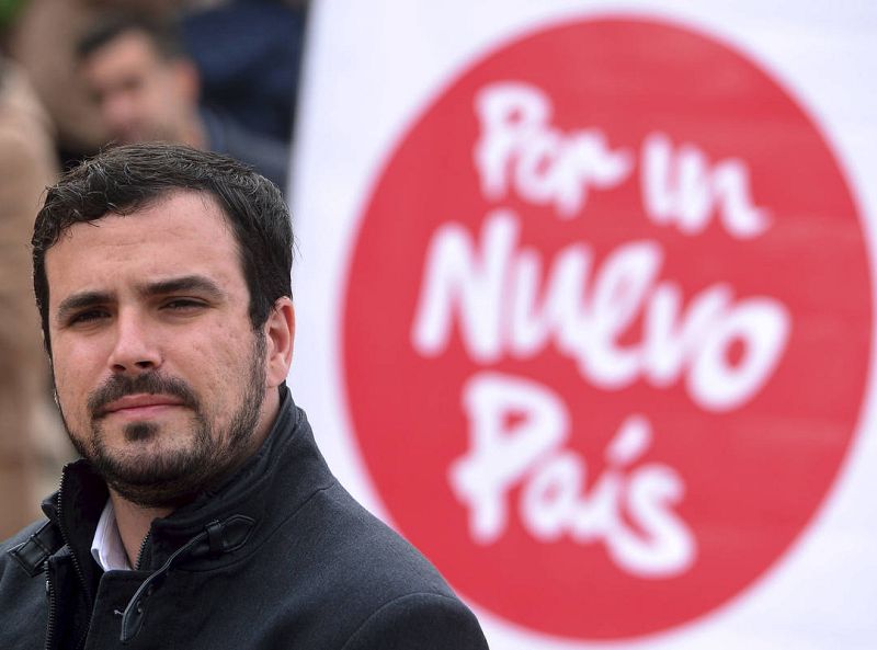 El candidato de IU-Unidad Popular a la Presidencia del Gobierno, Alberto Garzón, en un acto público en Córdoba. 