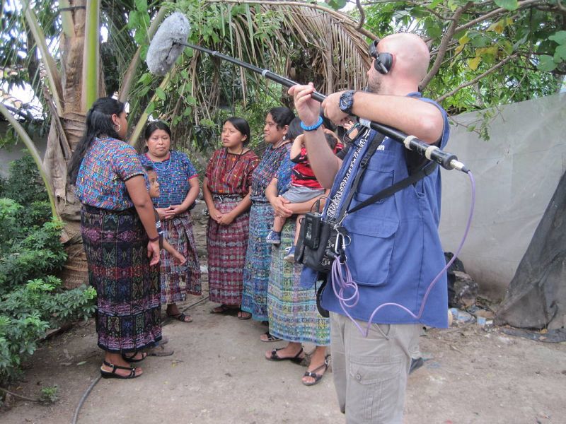Toma de sonido para el reportaje