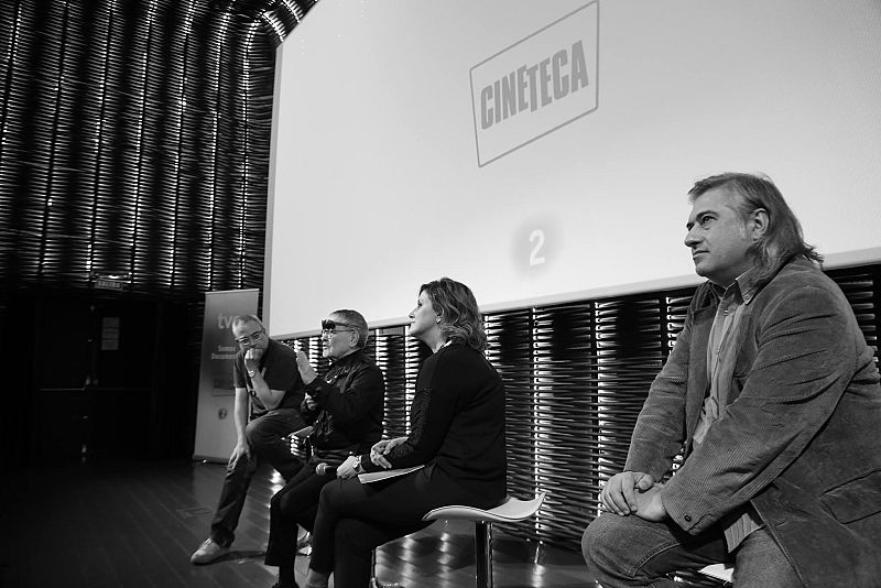El equipo de grabación del documental, en la presentación