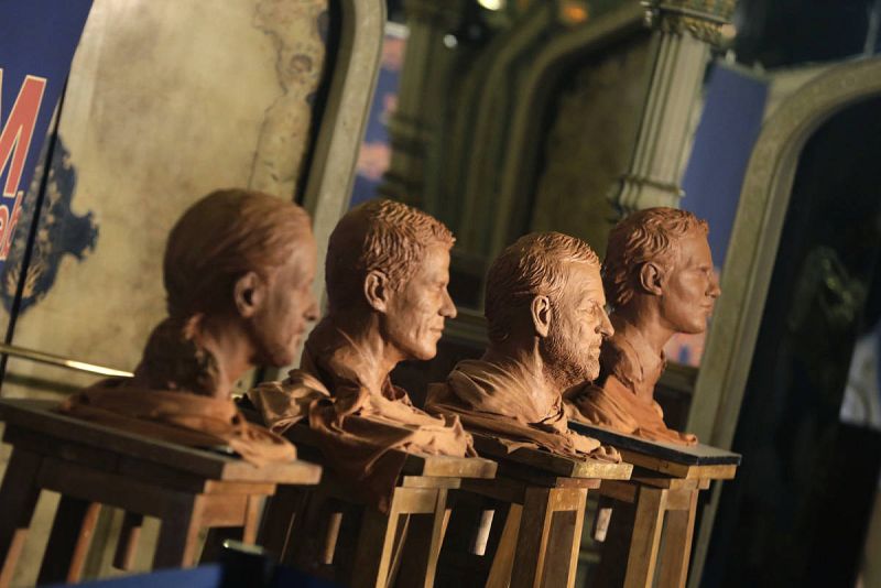 El Museo de Cera presenta El último debate cara a cera con los bustos en arcilla de los candidatos en las elecciones generales del 20 de diciembre Mariano Rajoy, Pedro Sánchez, Albert Rivera y Pablo Iglesias.