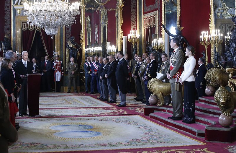 LOS REYES PRESIDEN LA CELEBRACIÓN DE LA PASCUA MILITAR EN EL PALACIO REAL