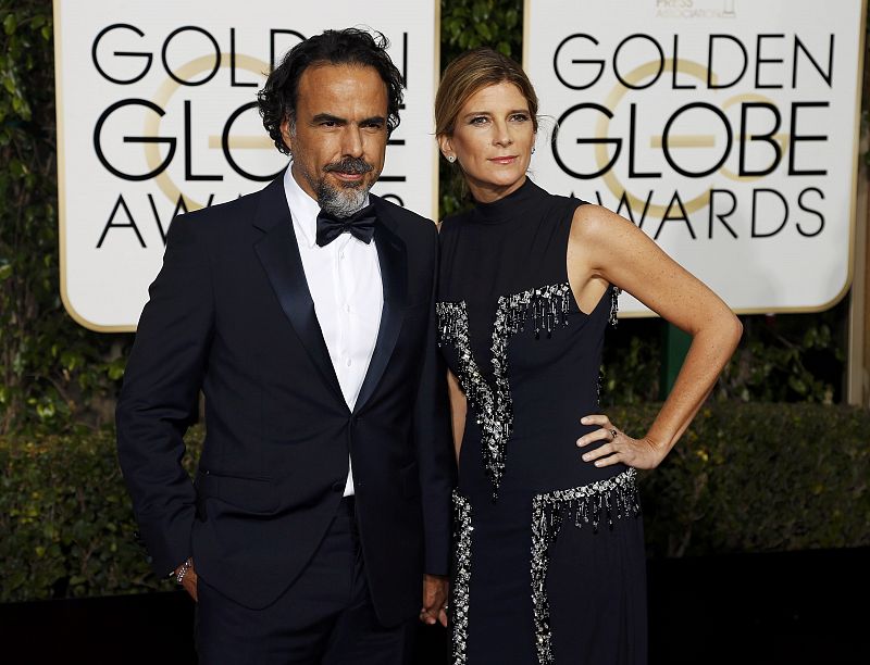 Alejandro Gonzalez Inarritu and Mar?a Eladia Hagerman arrive at the 73rd Golden Globe Awards in Beverly Hills