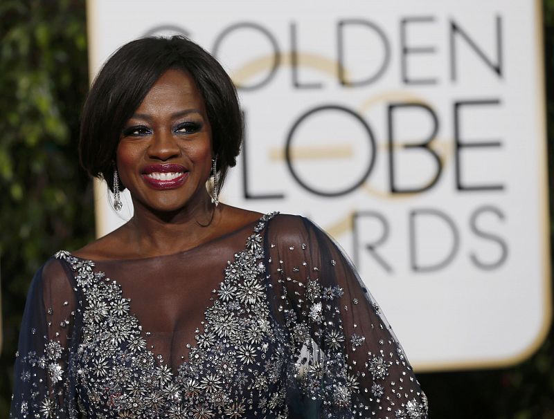 Actress Viola Davis arrives at the 73rd Golden Globe Awards in Beverly Hills
