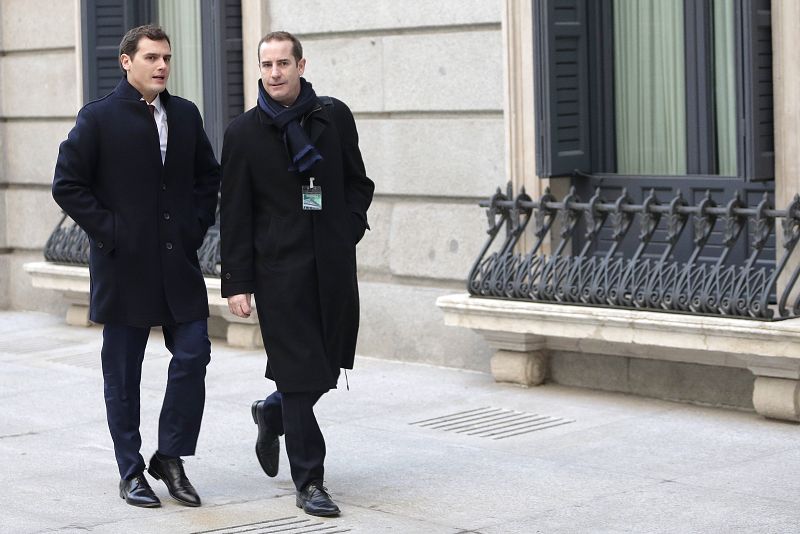Albert Rivera, en su primer día en el Congreso como diputado