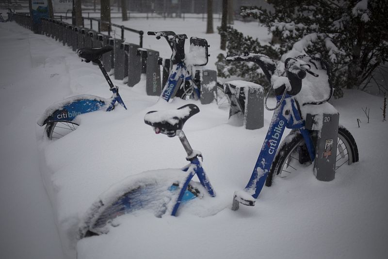 Winter storm in New York City