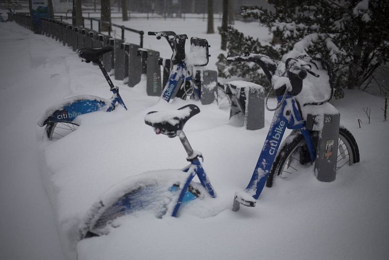 Winter storm in New York City