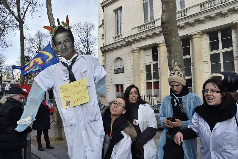 Protesta del sector sanitario en París