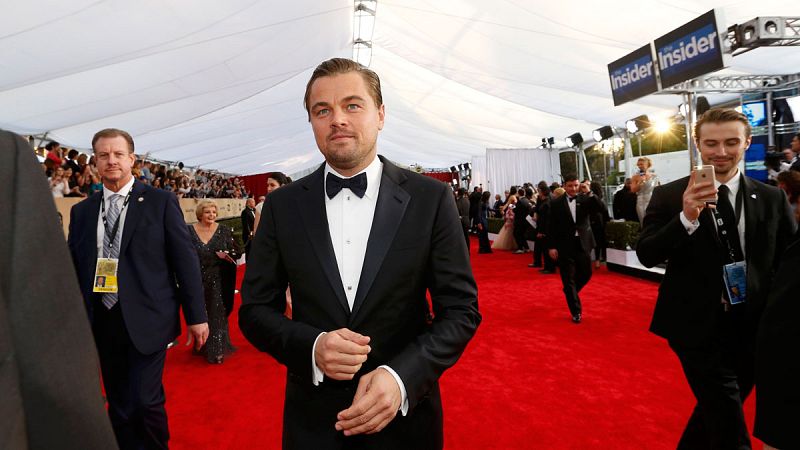 Leonardo DiCaprio entrando en el recinto donde se celebra el evento