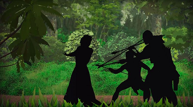 Ilustración de l capítulo de Mary Kingsley - "La Reina de África"