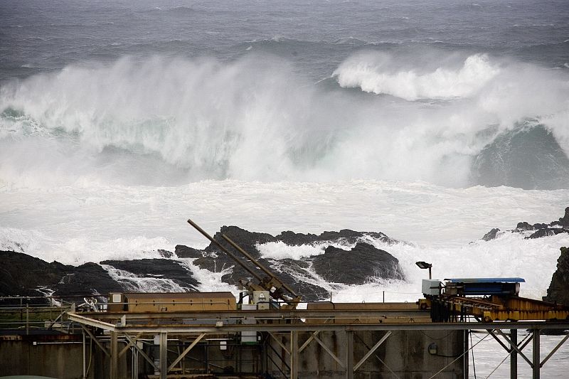 Oleaje en las costa de Meirás, en Valdoviño (A Coruña).