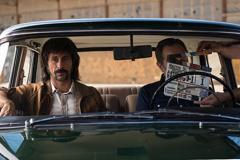 Pacino y su padre justo antes de grabar una escena en el coche