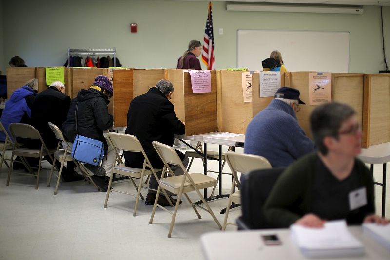 Votantes en Burlington, estado de Vermont