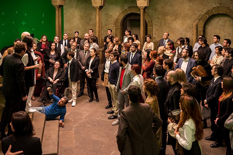 Grabación de la escena en la que Susana cuenta en el claustro que hay una cuarentena.