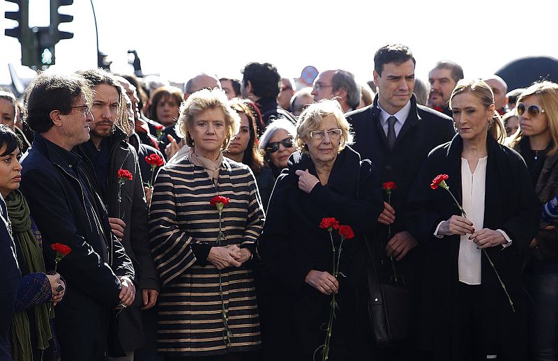 Todo el espectro político ha participado en el homenaje en la estación de Atocha
