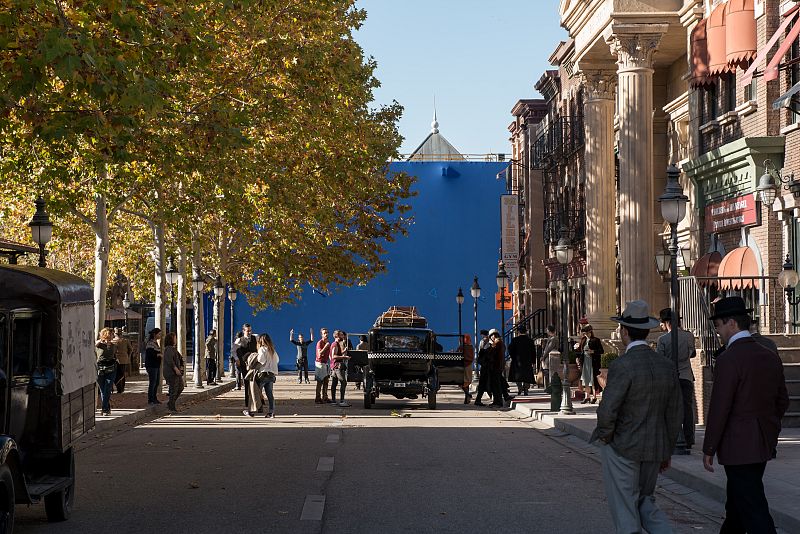 Calle recreando Nueva York