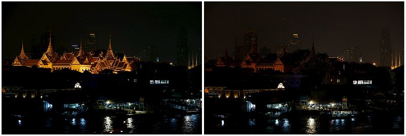 Monumentos apagados en todo el mundo por la Hora del Planeta