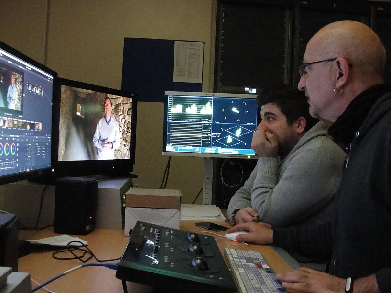El final del proceso: Carlos y Ricardo, colorista y montador en su sala de 4k