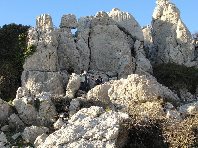 Entre las rocas de El Torcal