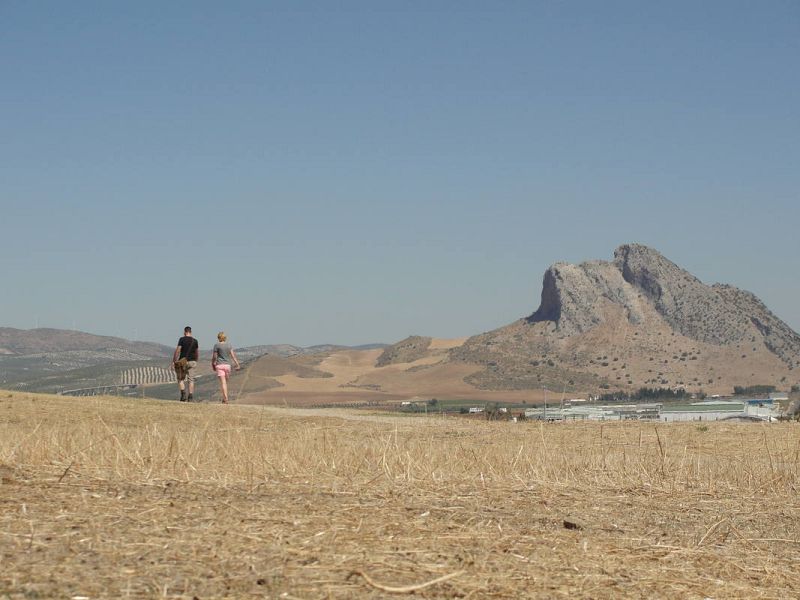 El gigante descansa mientras otros caminan
